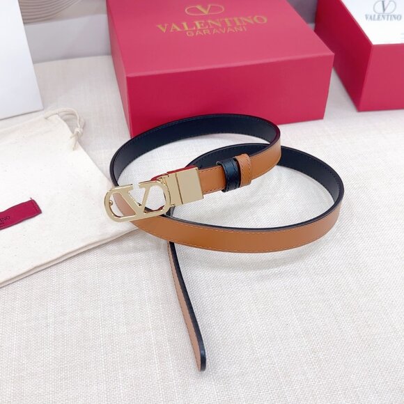 Classic Valentino VLogo Signature Belt Brown Black - Picture 5 of 7